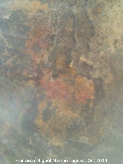 Pinturas rupestres de la Piedra Granadina II - Pinturas rupestres de la Piedra Granadina II. Mancha de color rojo
