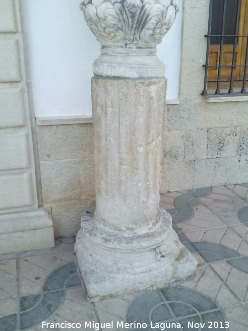Historia de La Guardia - Historia de La Guardia. Columna romana del Ayuntamiento