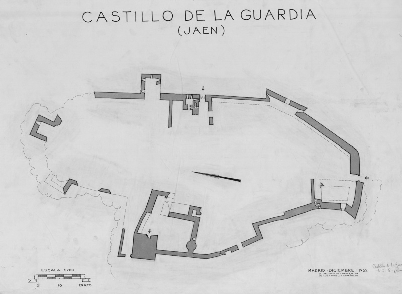 Castillo de La Guardia - Castillo de La Guardia. Plano. IPCE 1962