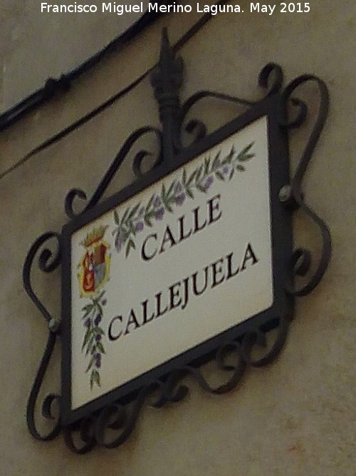 Calle Callejuela - Calle Callejuela. Placa
