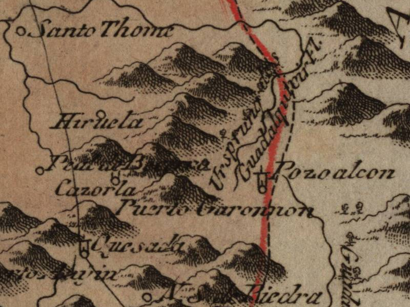 Historia de La Iruela - Historia de La Iruela. Mapa 1799