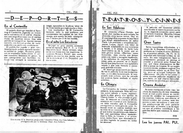 Historia de Linares - Historia de Linares. Pa! Pu! Junio 1935