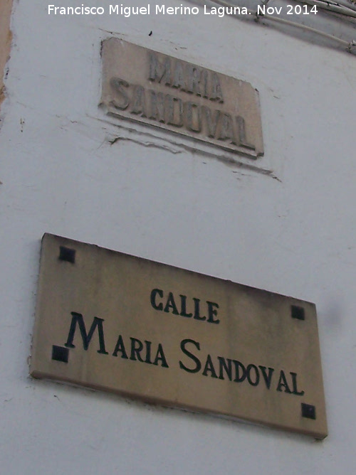 Calle Mara Sandoval - Calle Mara Sandoval. Placas