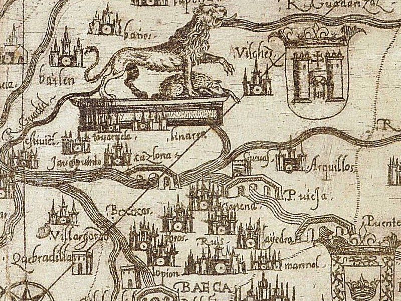 Castillo de Tobaruela - Castillo de Tobaruela. Mapa 1588