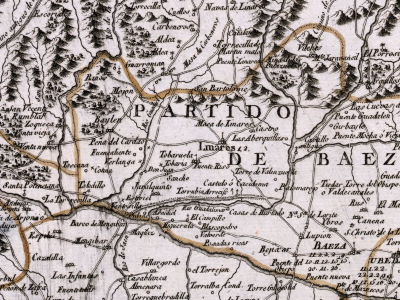 Castillo de Tobaruela - Castillo de Tobaruela. Mapa 1787