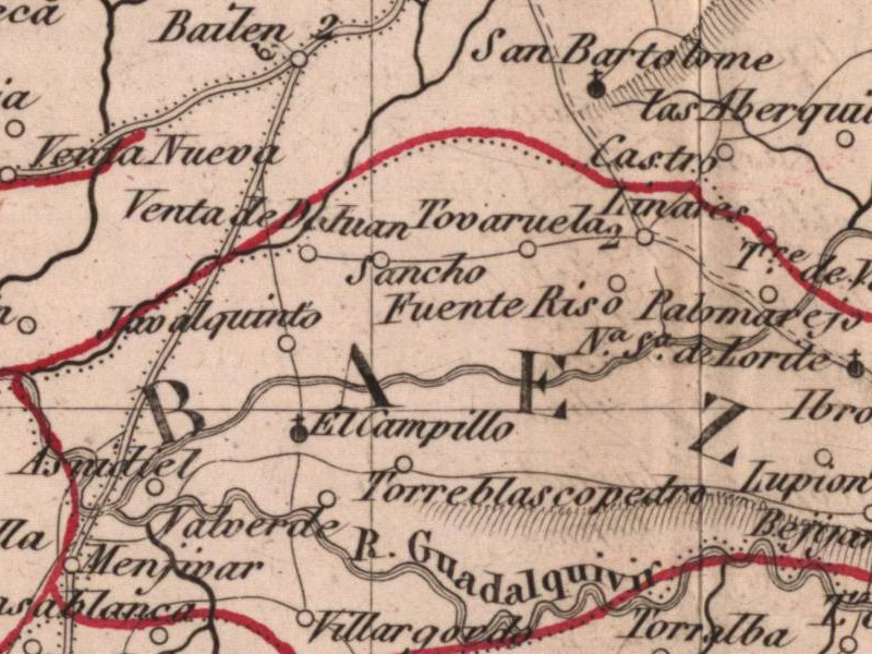 Castillo de Tobaruela - Castillo de Tobaruela. Mapa 1847