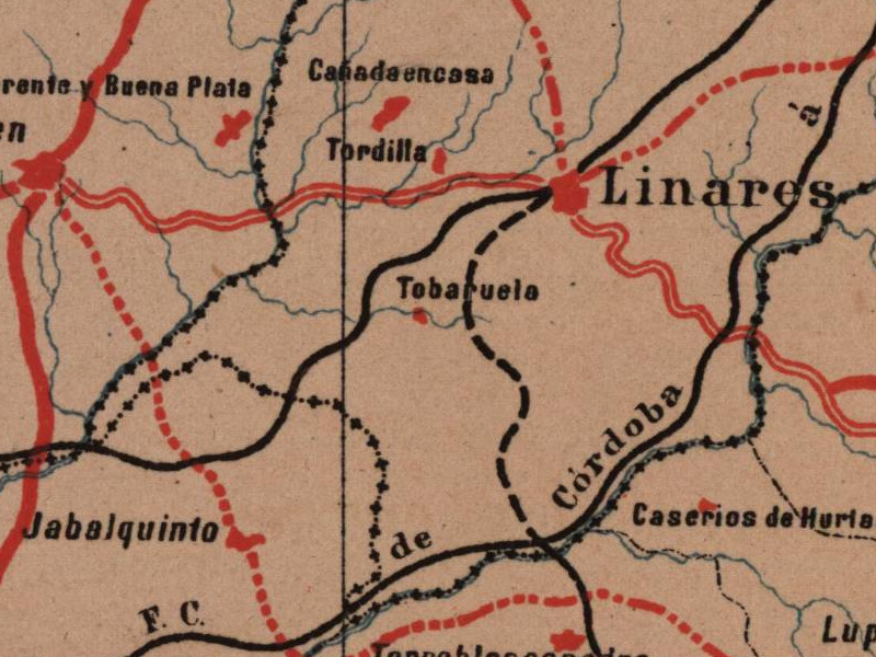Castillo de Tobaruela - Castillo de Tobaruela. Mapa 1885
