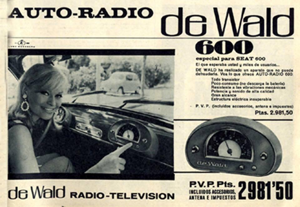 SEAT 600 - SEAT 600. Antiguo anuncio de una radio para el 600