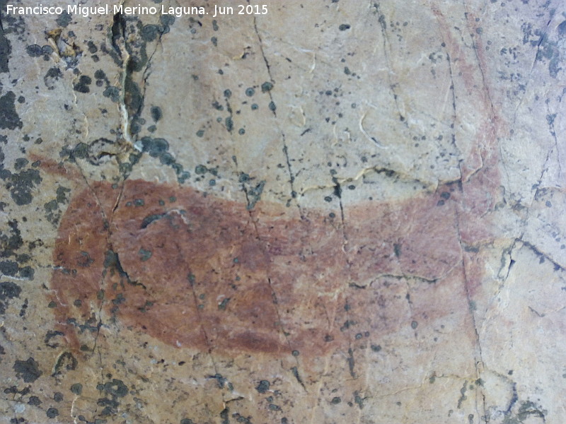 Pinturas rupestres del Prado del Azogue. Grupo II - Pinturas rupestres del Prado del Azogue. Grupo II. Cabra o ciervo inferior