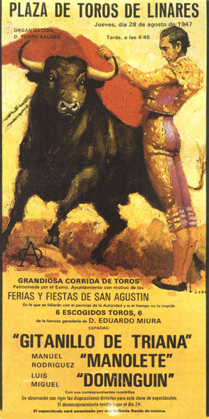 Plaza de Toros - Plaza de Toros. Cartel de Manolete