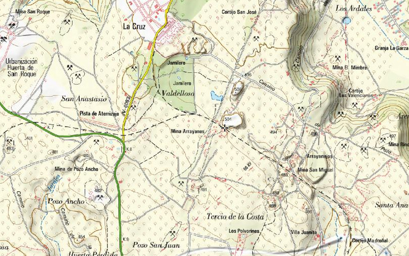 Mina de Arrayanes - Mina de Arrayanes. Mapa
