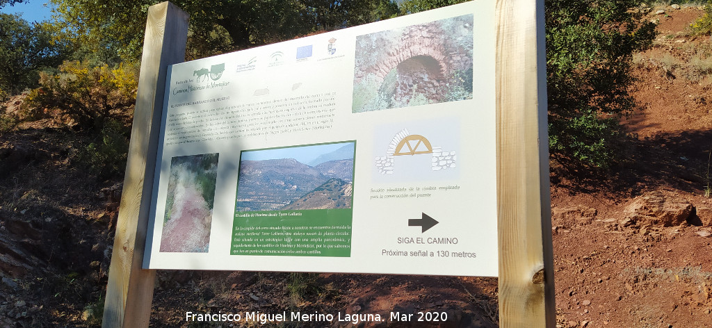 Puente del Barranco del Muerto - Puente del Barranco del Muerto. Cartel