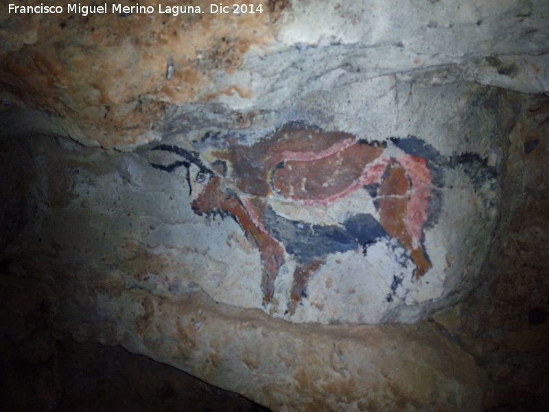 Pinturas rupestres falsas de la Cueva de la Solana - Pinturas rupestres falsas de la Cueva de la Solana. Bisonte