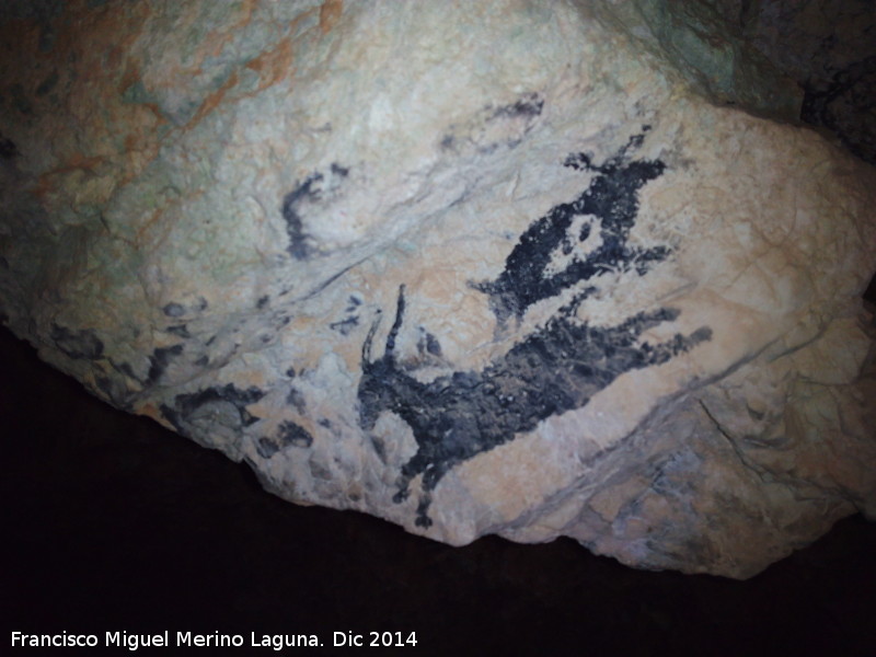 Pinturas rupestres falsas de la Cueva de la Solana - Pinturas rupestres falsas de la Cueva de la Solana. 