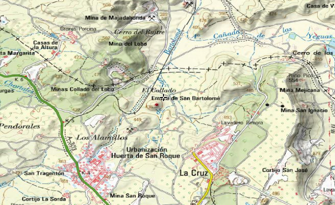 Mina de San Bartolom - Mina de San Bartolom. Mapa