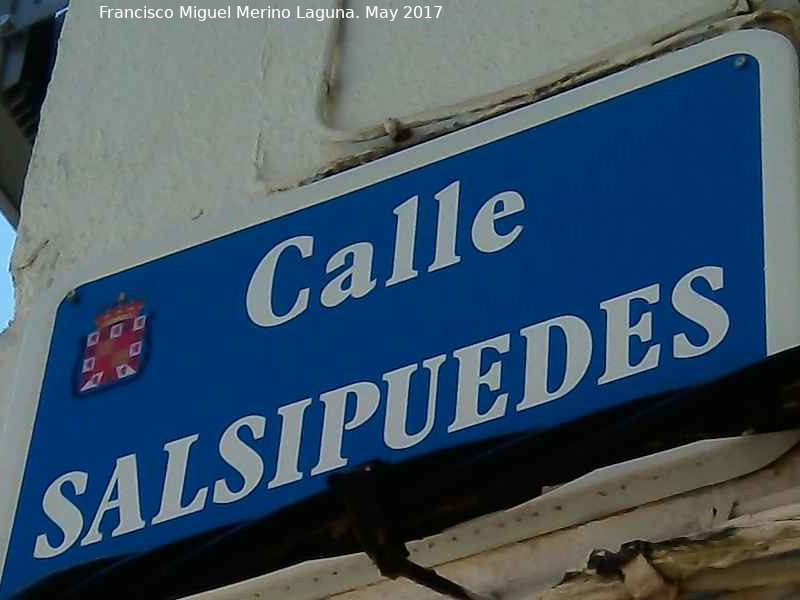 Calle Salsipuedes - Calle Salsipuedes. Placa