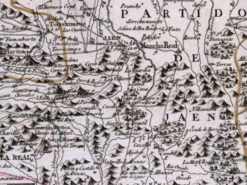 La Pandera - La Pandera. Mapa 1787