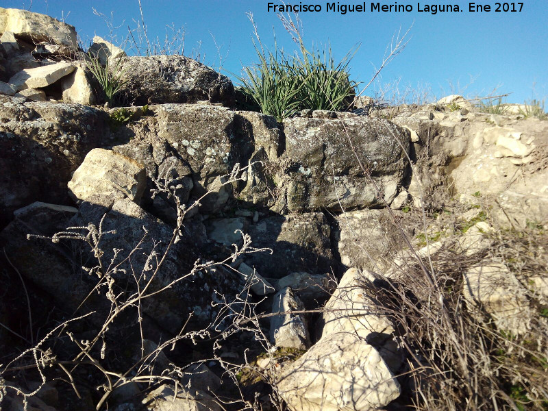 Fortn romano del Cerro Abejcar - Fortn romano del Cerro Abejcar. Muralla