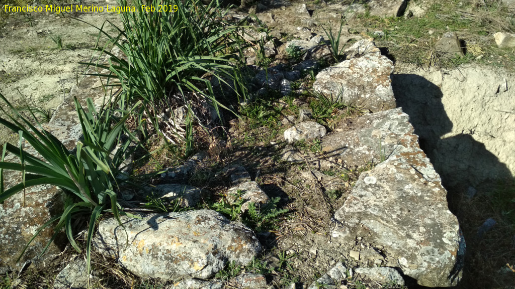 Fortn ibero romano del Cerro Cantarero - Fortn ibero romano del Cerro Cantarero. Anchura de muros