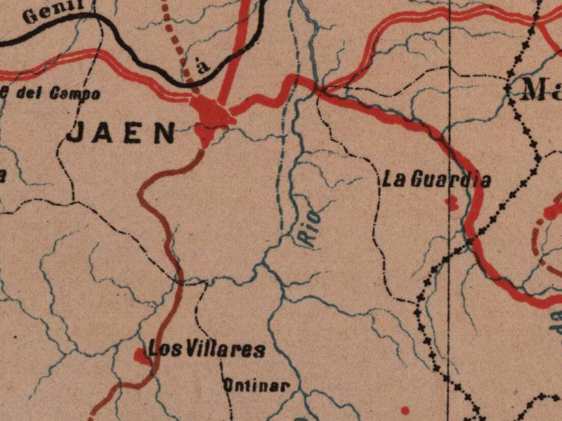 Historia de Los Villares - Historia de Los Villares. Mapa 1885
