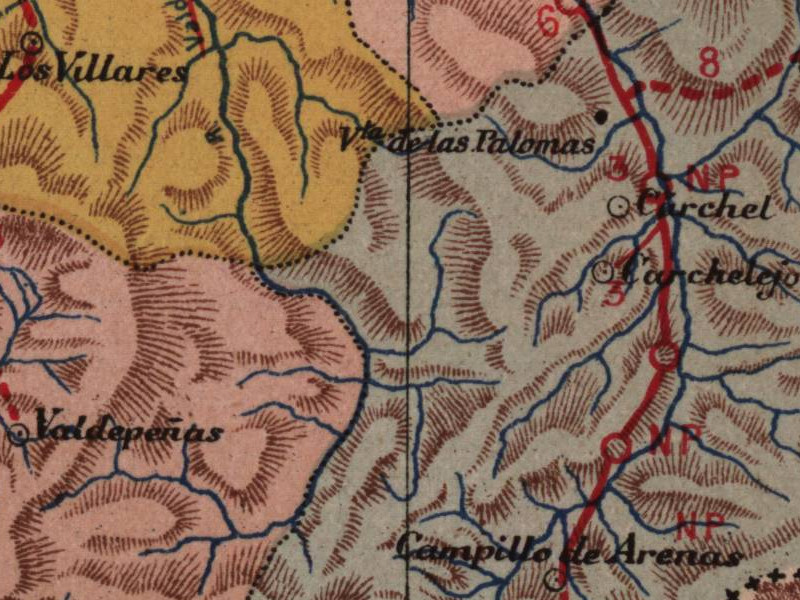 Historia de Los Villares - Historia de Los Villares. Mapa 1901