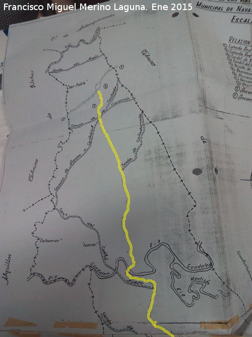 Cordel de Vllora - Cordel de Vllora. Mapa 1963