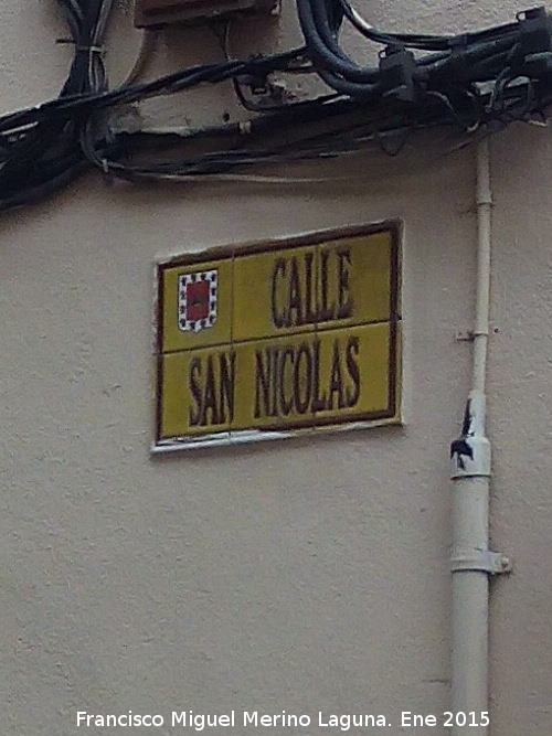 Calle San Nicols - Calle San Nicols. Placa