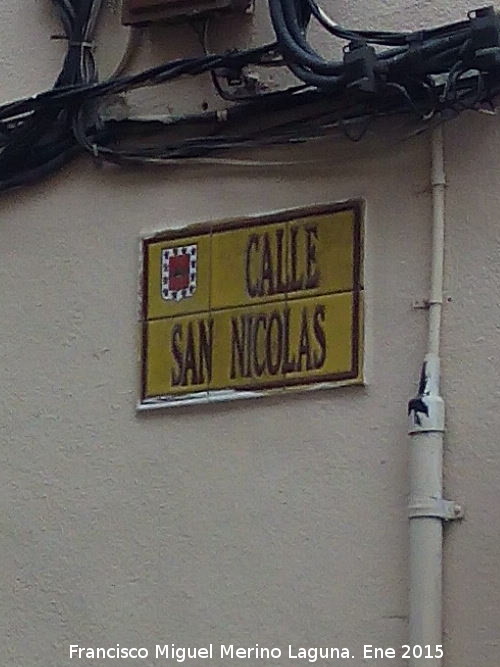 Calle San Nicols - Calle San Nicols. Placa