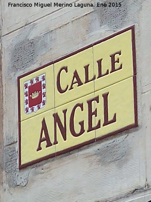 Calle ngel - Calle ngel. Placa