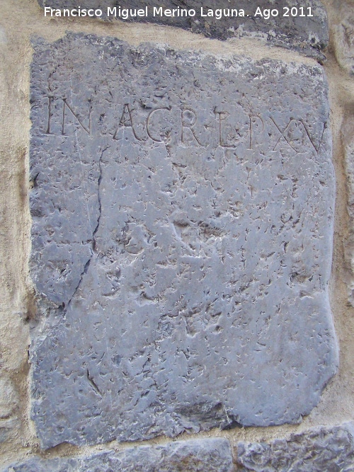 Historia de Martos - Historia de Martos. Inscripcin romana. Ayuntamiento de Martos