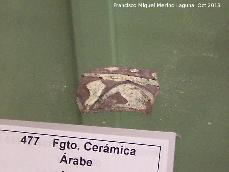 Historia de Martos - Historia de Martos. Cermica rabe. Museo San Antonio de Padua - Martos