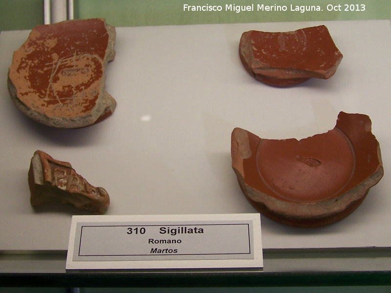 Historia de Martos - Historia de Martos. Terra sigillata. Museo San Antonio de Padua - Martos
