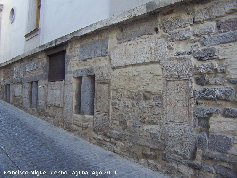 Ayuntamiento de Martos - Ayuntamiento de Martos. Muro con inscripciones romanas