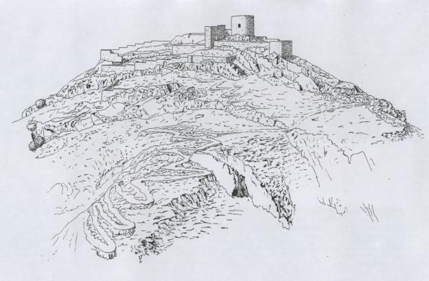Castillo Vboras - Castillo Vboras. Croquis del camino del ro