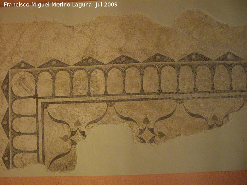 Casa de la Calle Sevilla n 53 - Casa de la Calle Sevilla n 53. Mosaico romano, siglos II - III d.C. Museo Provincial de Jan
