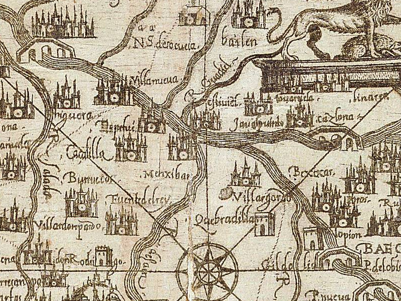 Historia de Mengbar - Historia de Mengbar. Mapa 1588