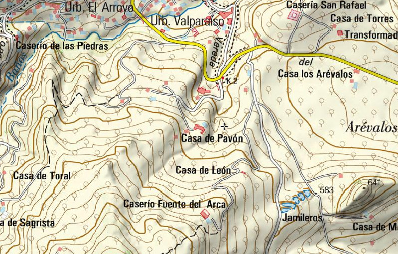 Casero Fuente del Arca - Casero Fuente del Arca. Mapa