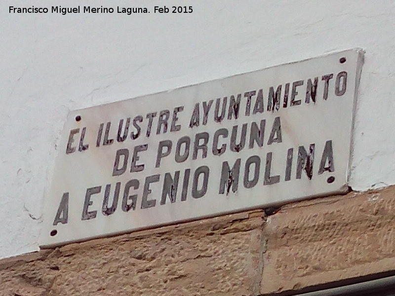 Casa de Don Eugenio Molina - Casa de Don Eugenio Molina. Placa