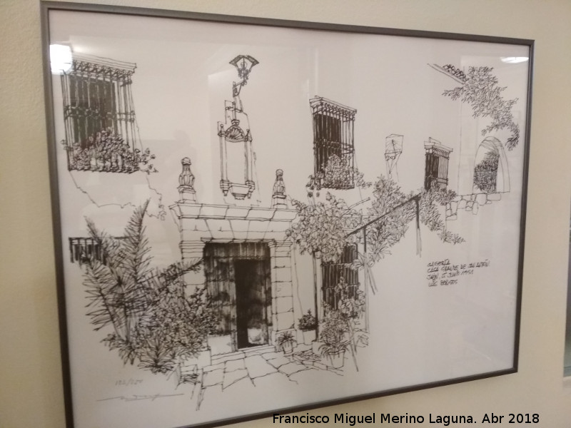 Casa Grande de San Antn - Casa Grande de San Antn. Dibujo de Luis Berges en el Hotel Abba de Granada