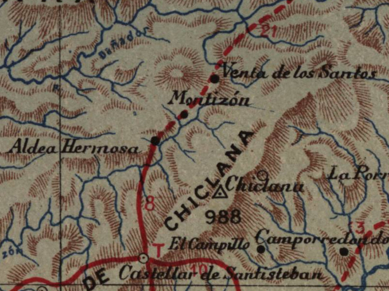 Historia de Montizn - Historia de Montizn. Mapa 1901