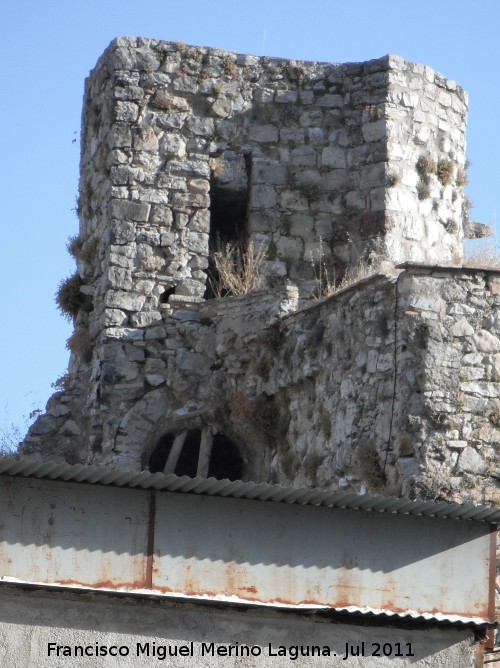 Castillo de Torredonjimeno. Torren Puerta de Martos - Castillo de Torredonjimeno. Torren Puerta de Martos. Parte interna antes de reconstruir