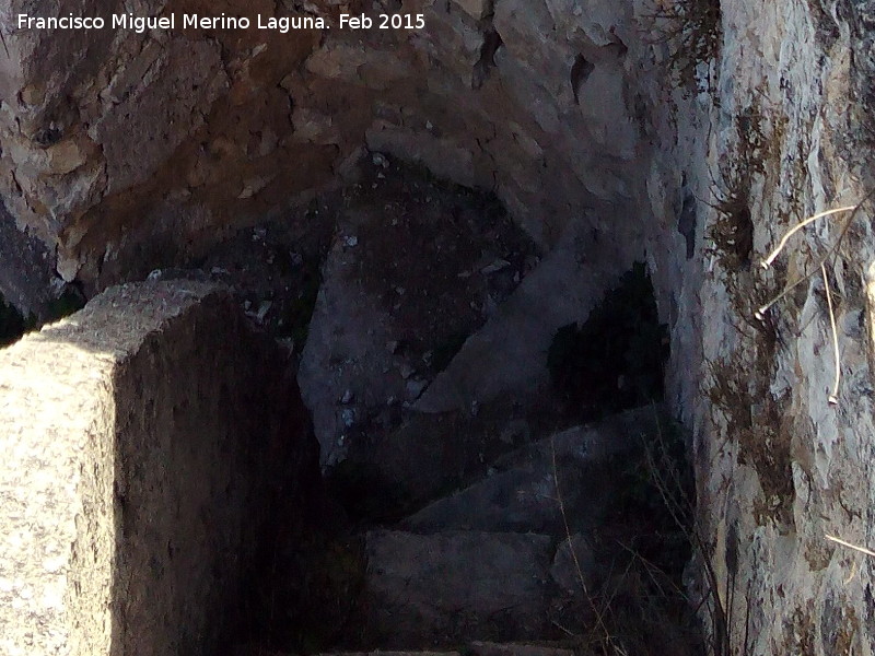 Castillo de Torredonjimeno. Torren Suroeste - Castillo de Torredonjimeno. Torren Suroeste. Escaleras de caracol