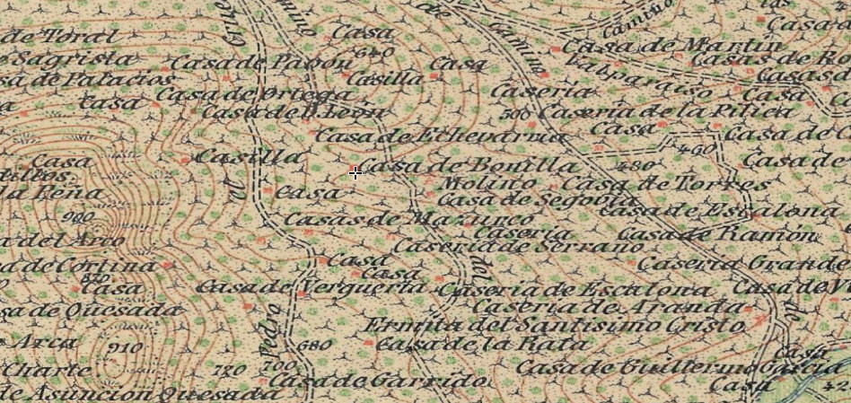 Casera de Bonilla - Casera de Bonilla. Mapa antiguo