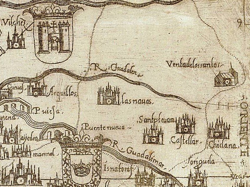 Historia de Navas de San Juan - Historia de Navas de San Juan. Mapa 1588