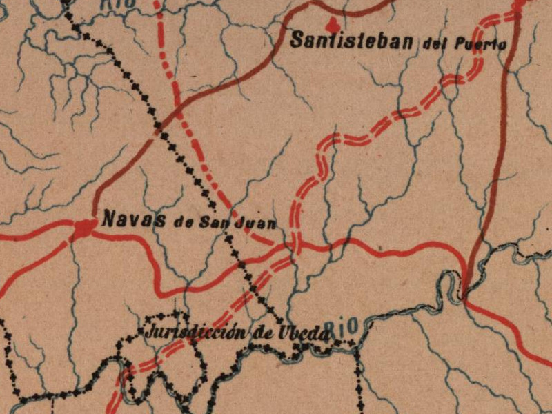 Historia de Navas de San Juan - Historia de Navas de San Juan. Mapa 1885