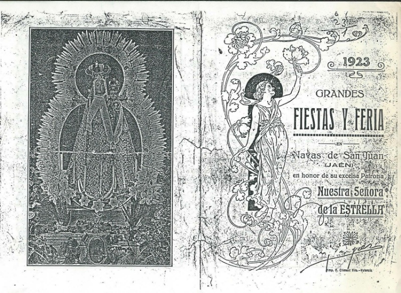 Romera de la Virgen de la Estrella - Romera de la Virgen de la Estrella. Programa de fiestas de 1923