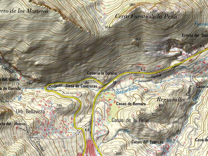 Casera de Contreras - Casera de Contreras. Mapa