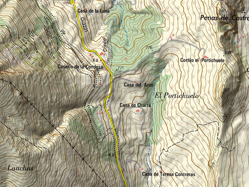 Casera de Charte - Casera de Charte. Mapa