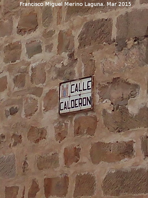 Calle Caldern - Calle Caldern. Placa