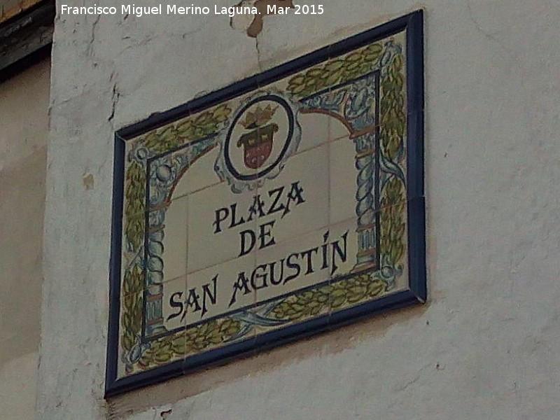 Plaza de San Agustn - Plaza de San Agustn. Placa